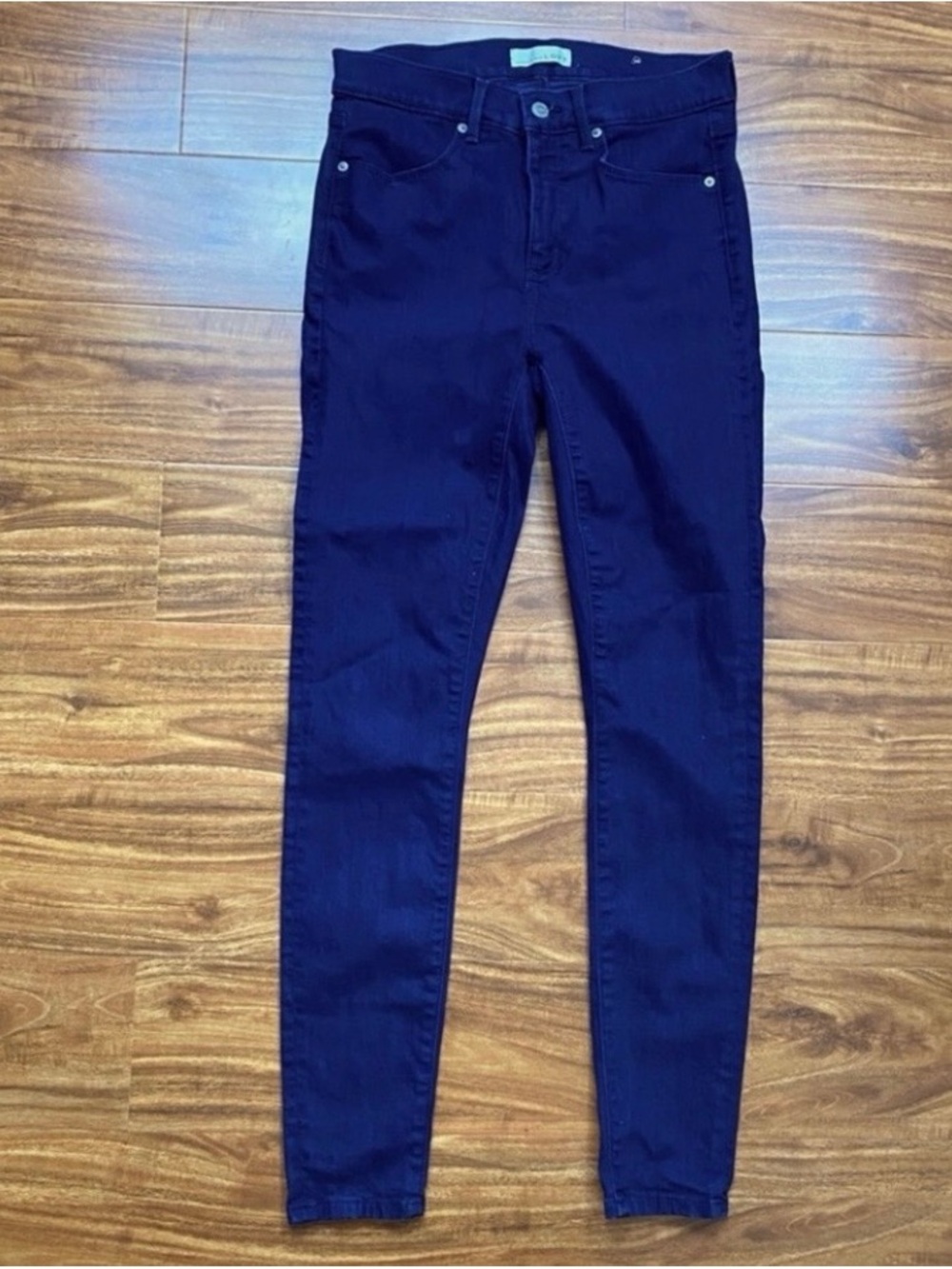 LOFT Womens Blue High Waist Stretch Ankle Skinny Jeans Size 27 Casual Coastal